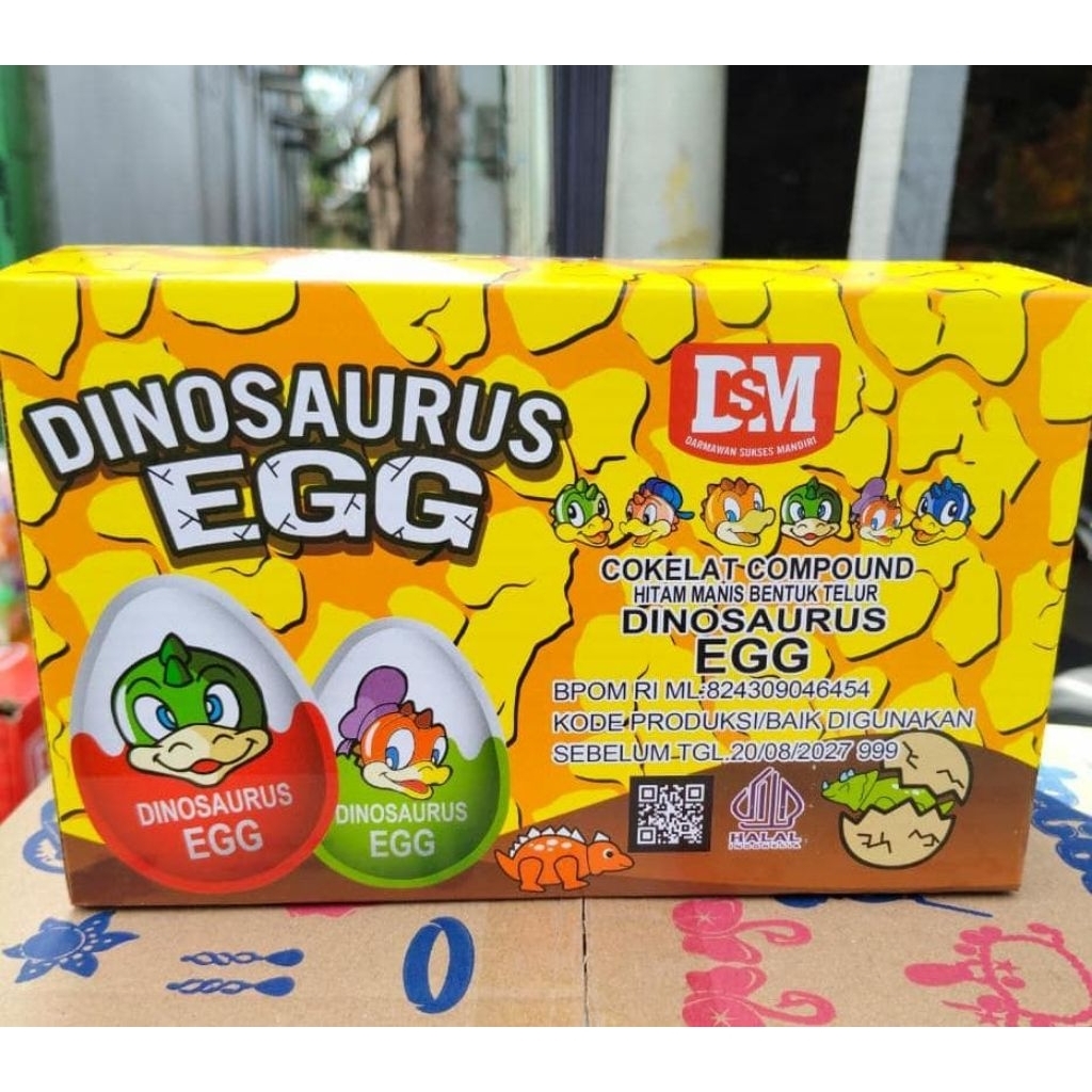 1PACK DINOSAURUS EGG COKLAT isi 30