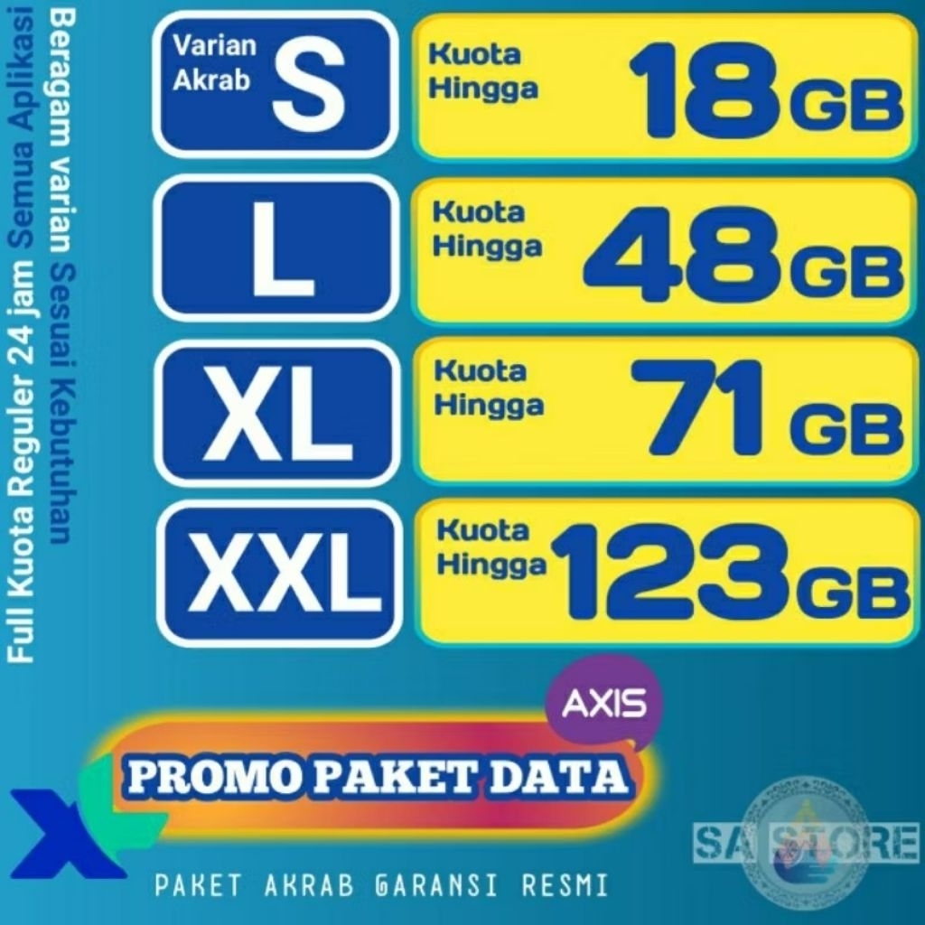PAKET DATA AXIS XL/ PAKET INTERNET MURAH