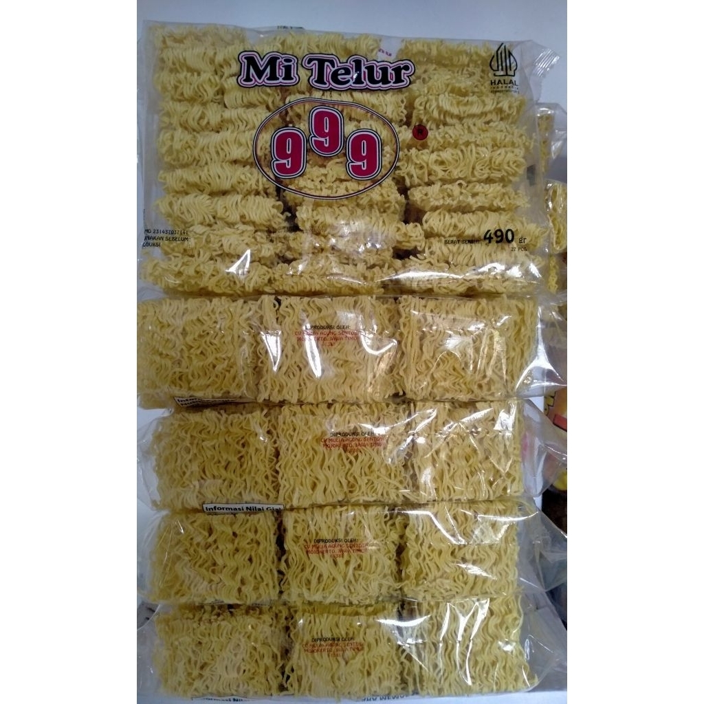 MIE TELUR 999 - 1 IKAT isi 5pc kemasan 490gr