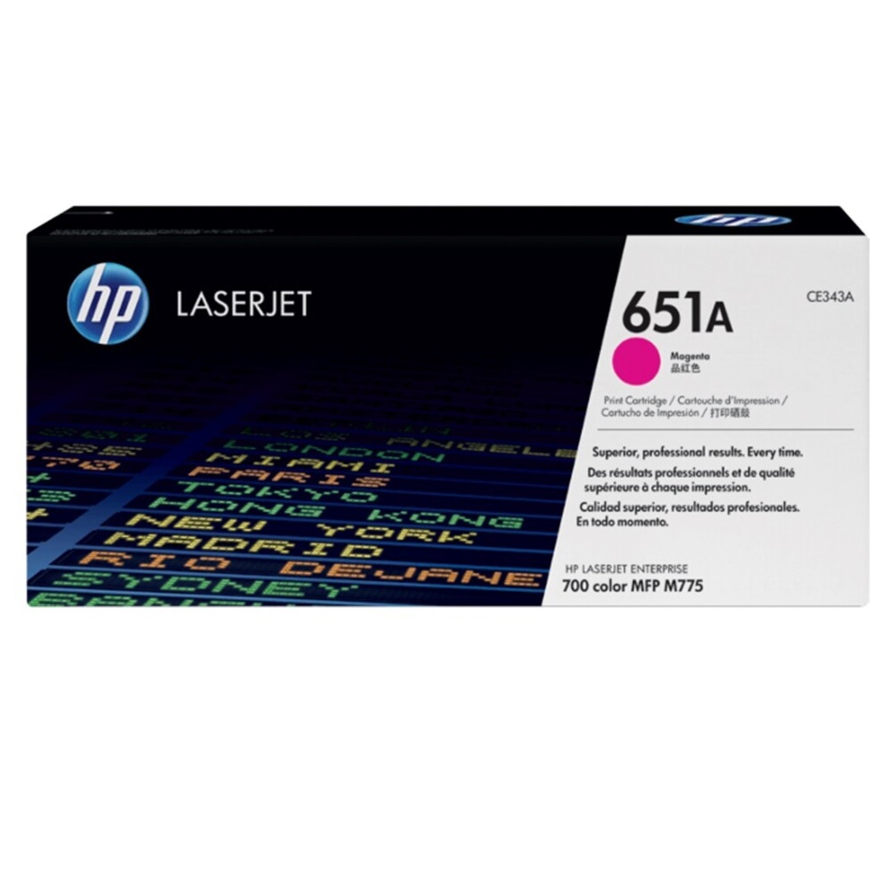 HP Toner 651A Magenta Original LaserJet Cartridge (CE343A) Printer MFP M775dn M775f M775z M775z