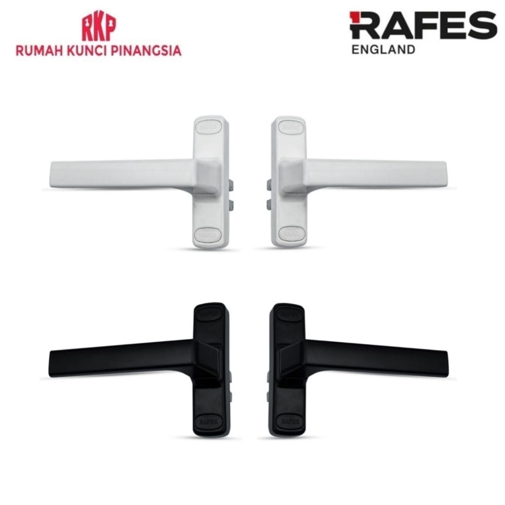 Window Handle Gagang Jendela Putih / Hitam Aluminium RAFES HJ 0000 / HJ 0001 / HJ 0002 / HJ 0003