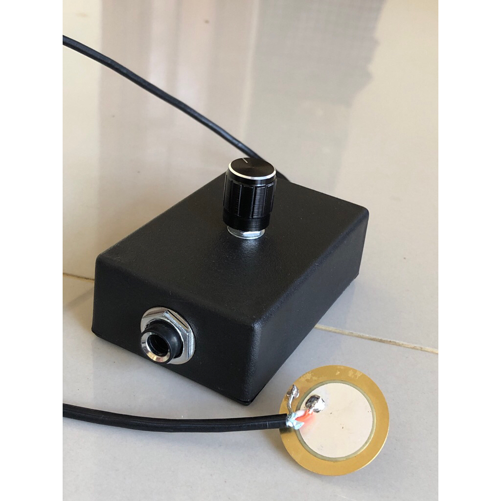 Mic Piezo 27mm + Volume Control | Jack 6.5mm | Untuk Rebab, Biola, Ukulele, Gitar