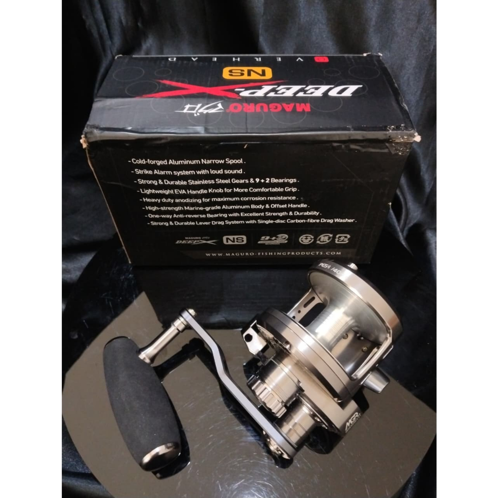 Sale Reel OH Maguro Deep X NS 600N  Grey SIlver Handle Kanan