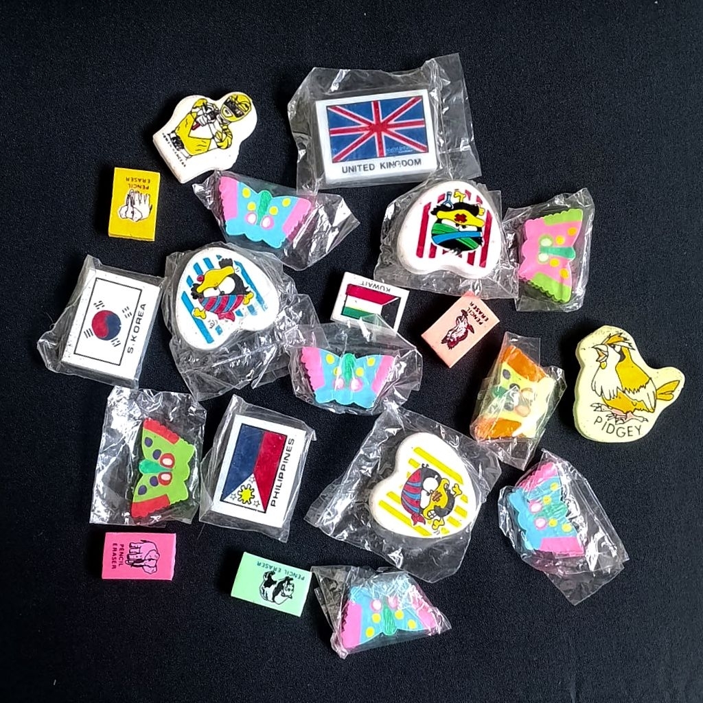 KOLEKSI PRODUK JADUL STIP / PENGHAPUS GAMBAR BENDERA NEGARA & HEWAN LAWAS