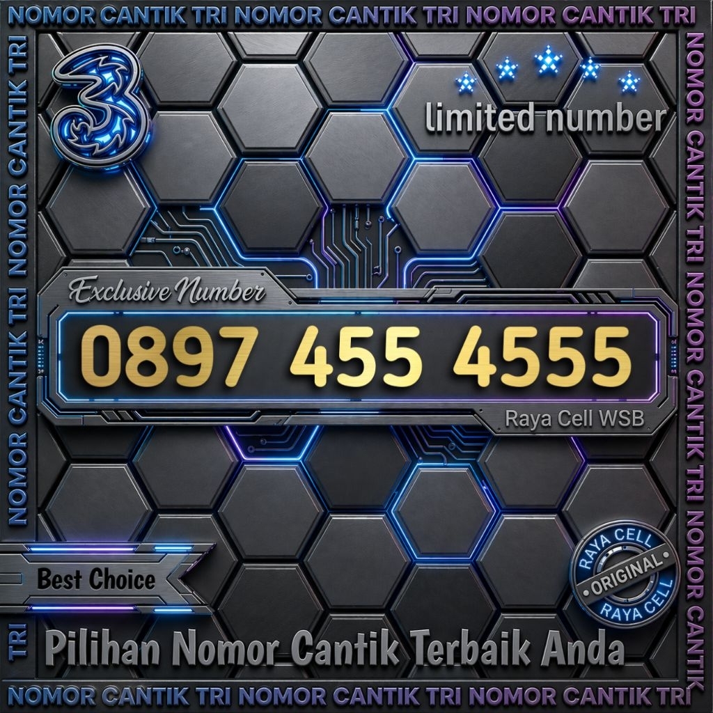 Nomor Cantik TRI 11 digit 455 4555