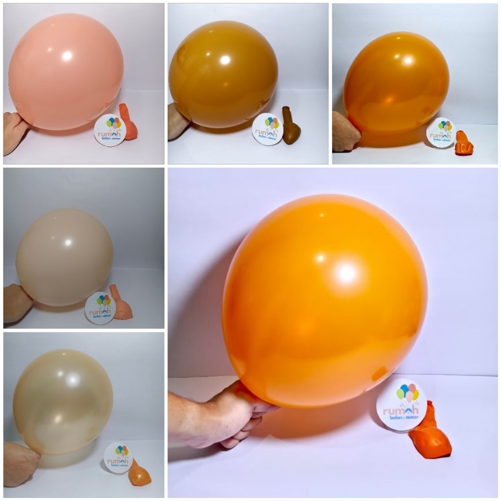 BALON LATEX WARNA ORANGE 12 INCH / BALON ORANGE 12 INCH / BALON ANEKA WARNA WARNI ORANGE  VINTAGE OR