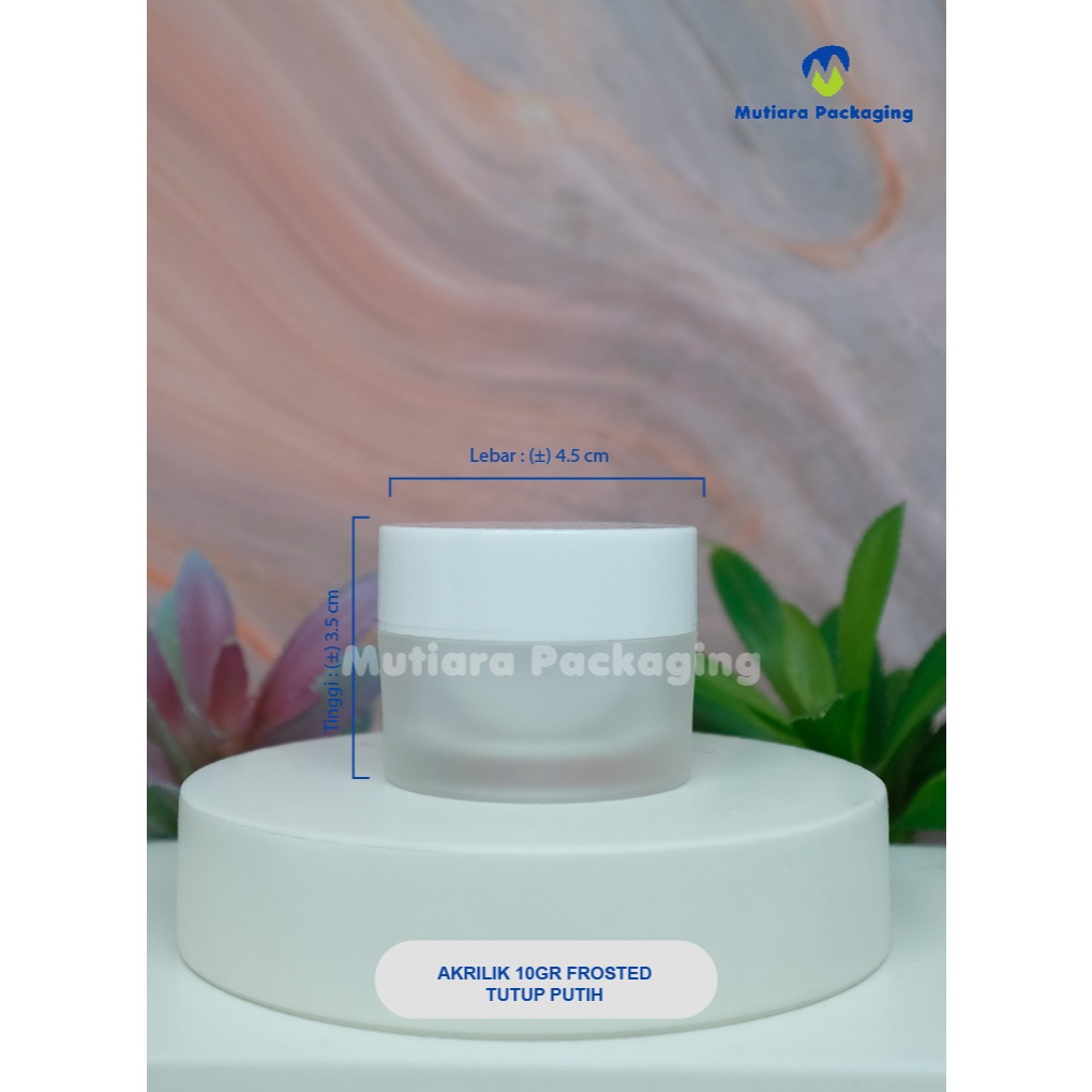 DISKON  Pot Acrylic 10gr Frosted / Kemasan Cream 10gr Frosted