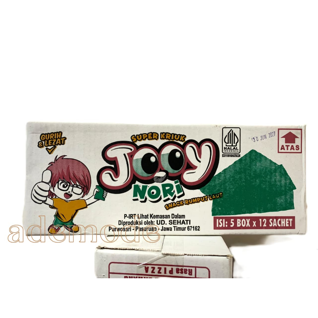 1 DUS JOOY NORI SNACK RUMPUT LAUT ISI 5 BOX