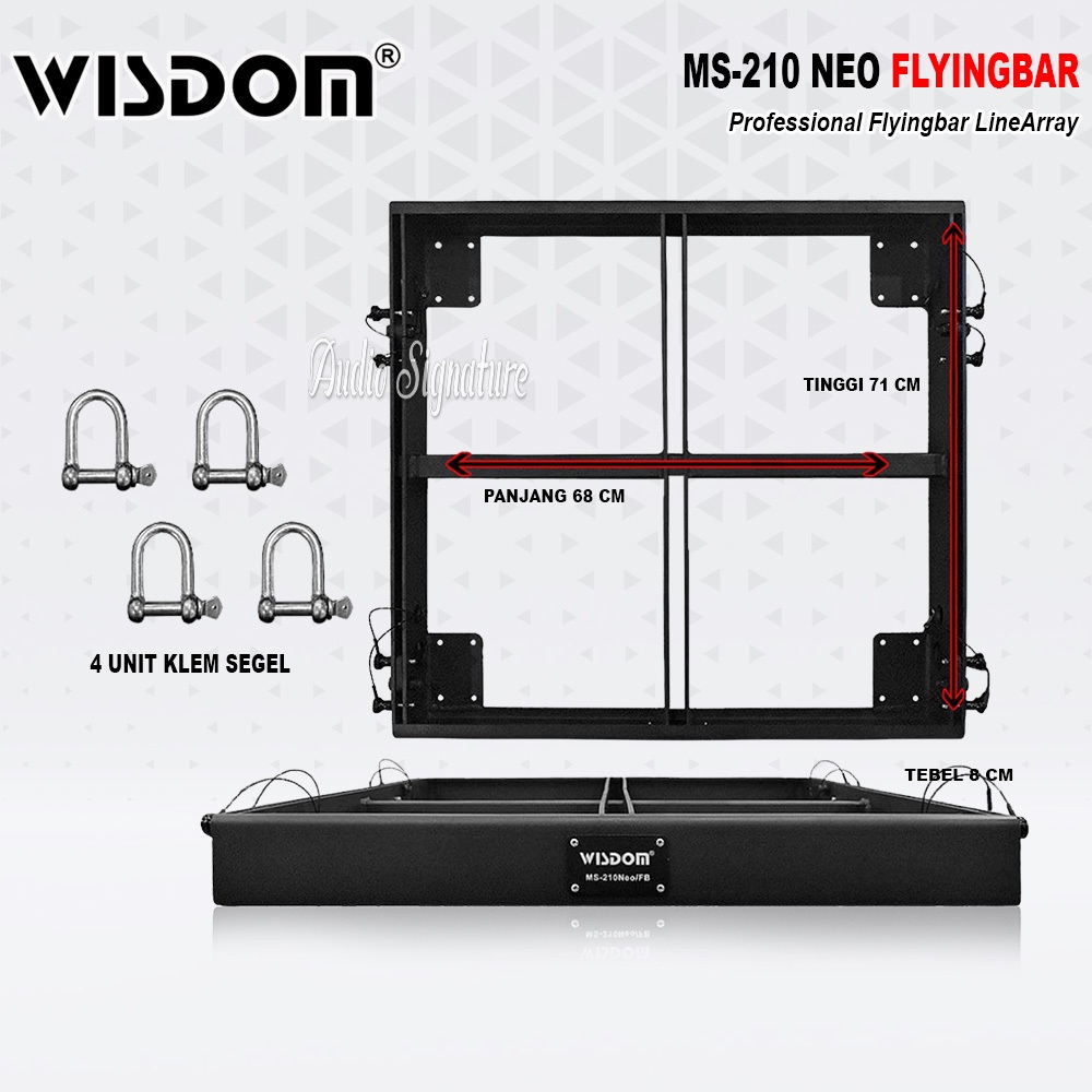 Flying Bar Line Array WISDOM MS 210 NEO | MS210NEO Brecket Gantung Linearray Original