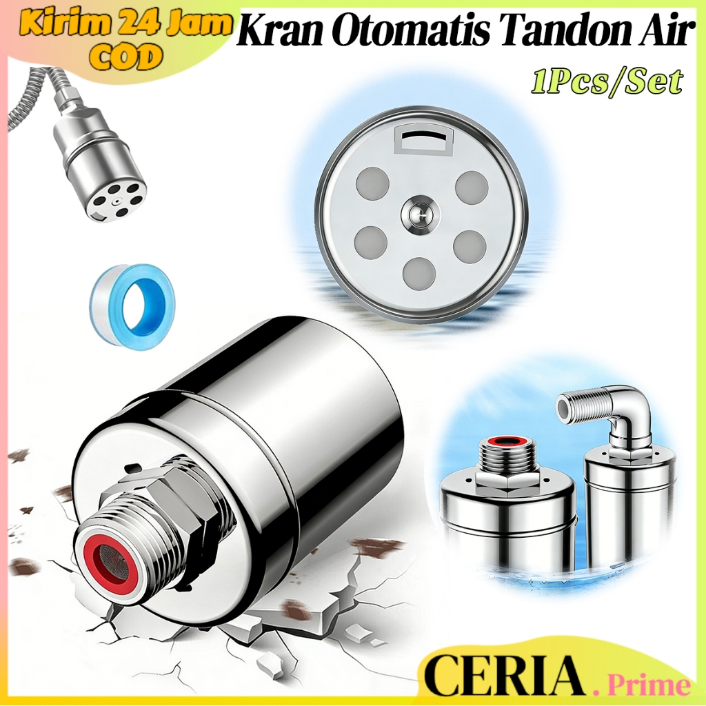Katup Apung Otomatis Kontrol Level Air Stainless Steel 304 Pelampung Air Pengatur Air Tangki Toren T
