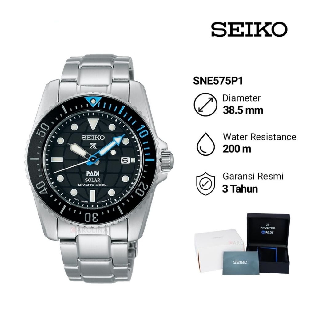 Seiko Prospex SNE575P1 Solar Divers 200M Jam Tangan Pria Original