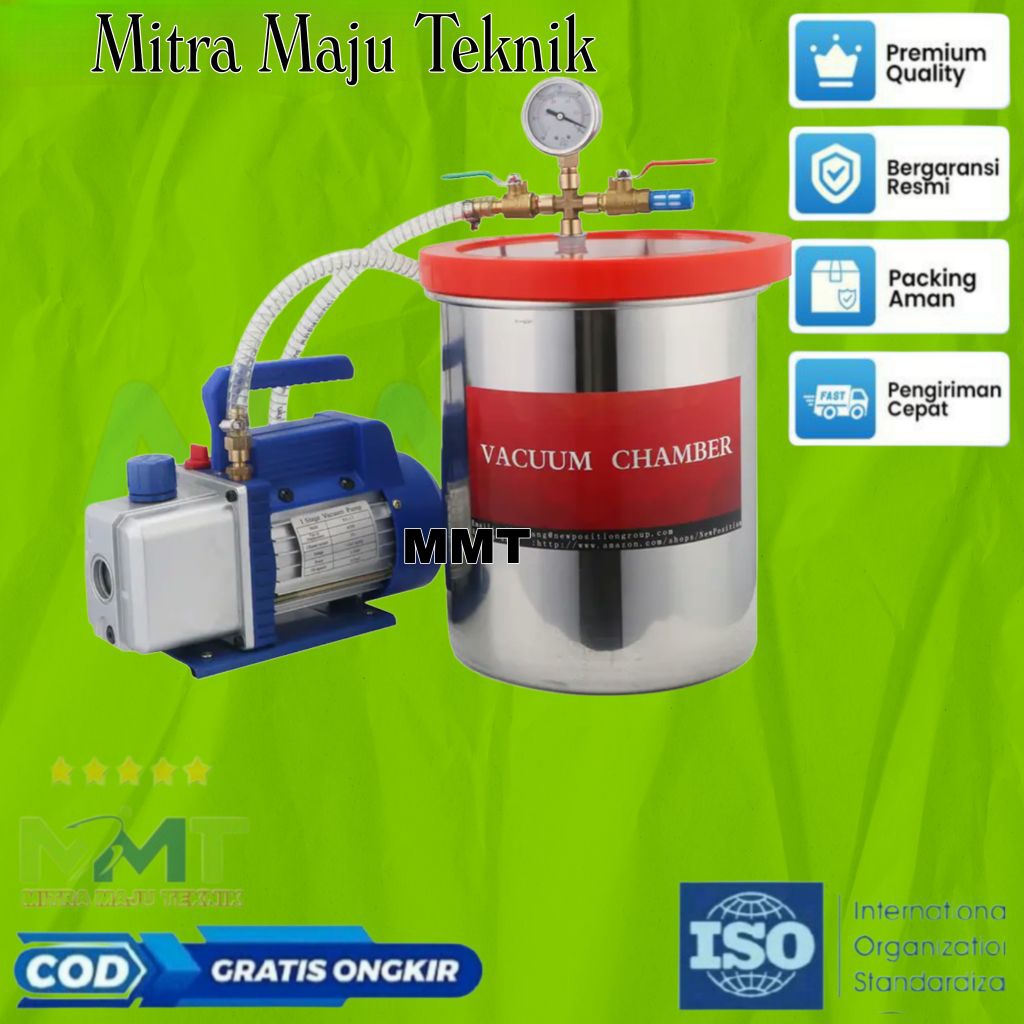 Vacuum Chamber 5 galon + Vacuum Pump 1/2hp