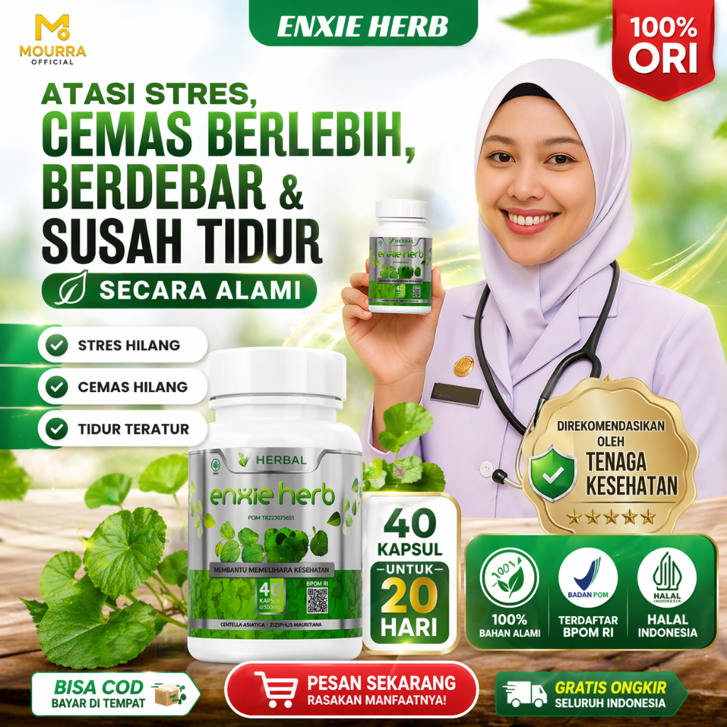 ENXIEHERB Obat Antidepresan Anti Depresi Anxiety Kecemasan Gerd Anxiety Insomnia Skizofrenia Bipolar