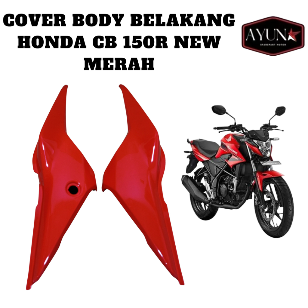 Cover Body Belakang Honda CB 150R NEW Bodi Samping CB 150 New MERAH Tenshi