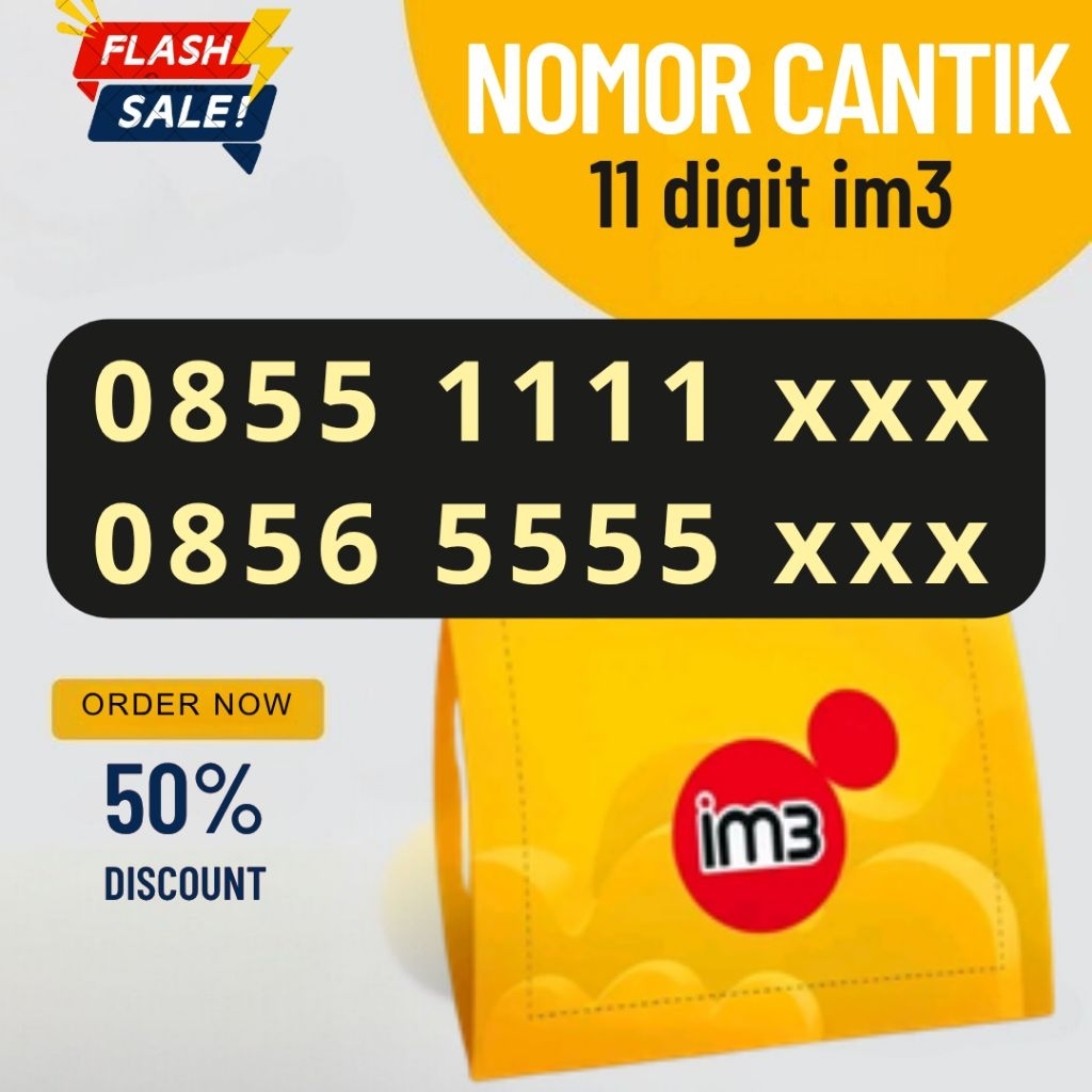 Koleksi IM3 - Nomor Cantik Im3 Indosat 5555 Triple Super Abab 0856 Kartu Perdana Indosat im3 Support