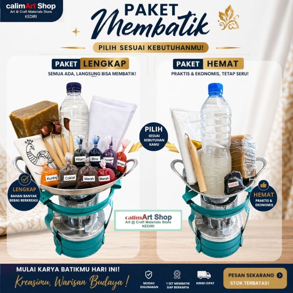 BATIK LENGKAP /PAKET ALAT BATIK LENGKAP & HEMAT / PAKET MEMBATIK
