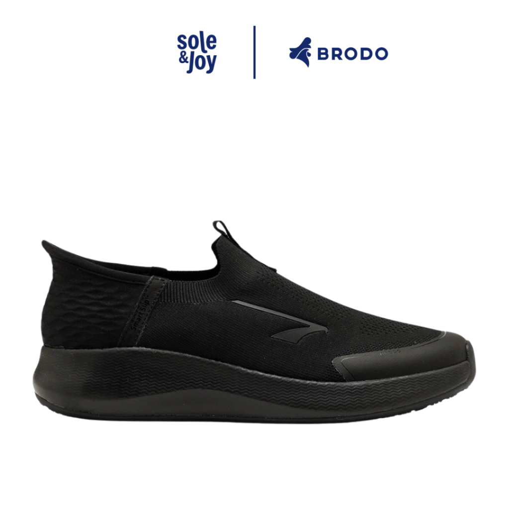 Brodo Arte Slip-On Full Black - Sepatu Casual Daily Pria - Soleandjoy
