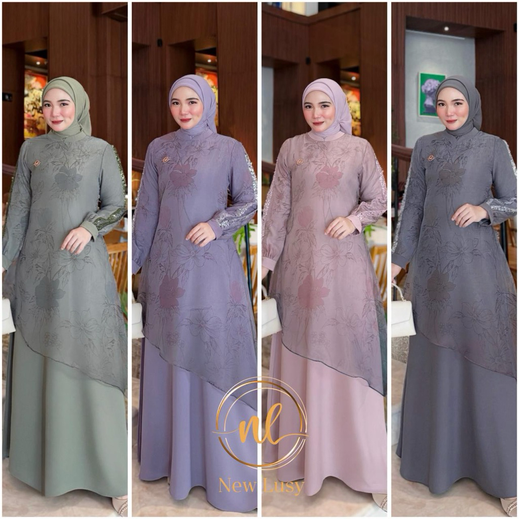 Vania dress gamis terbaru ORI by New Lusy