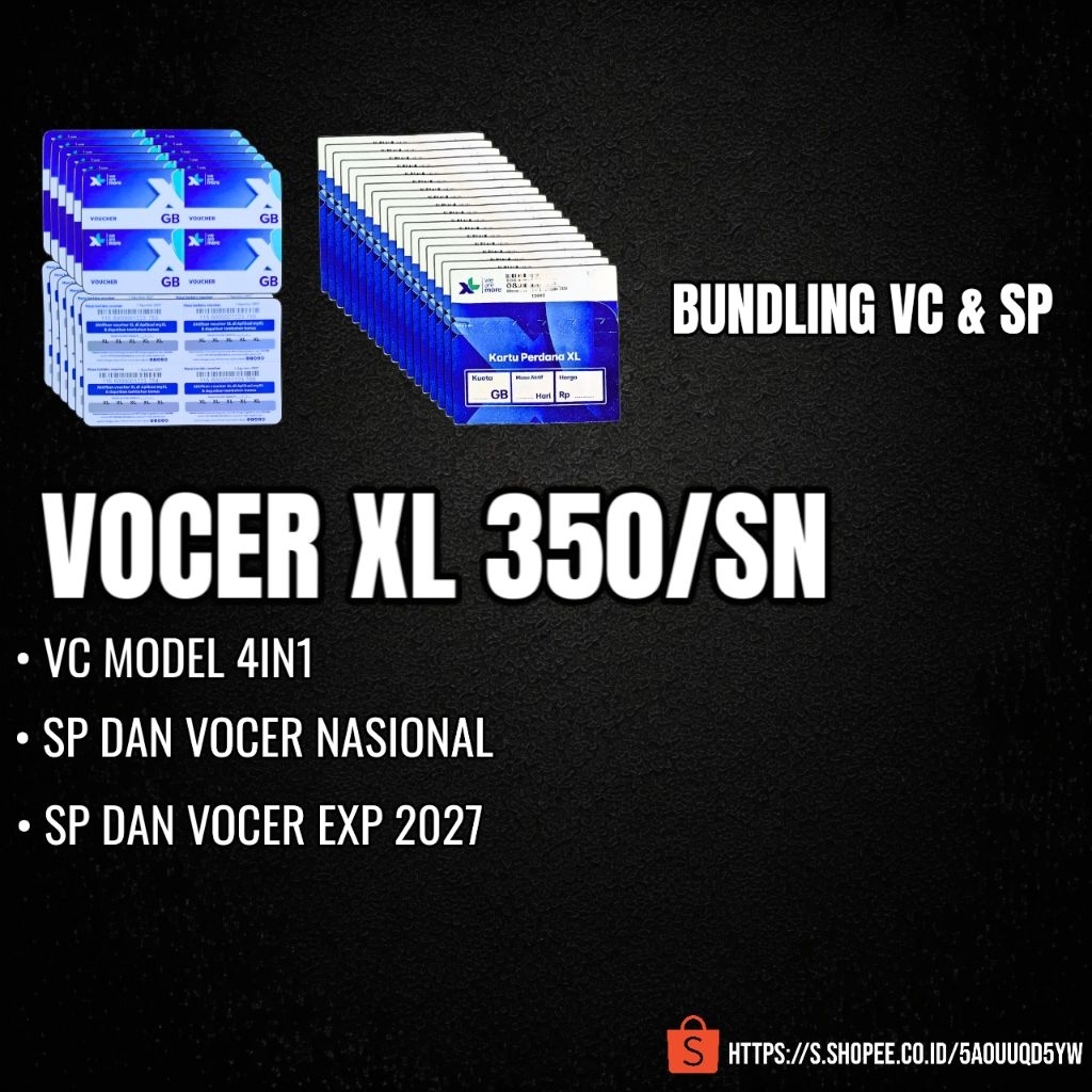 PROMO Perdana XL 3GB + Voucher Kosong Mulai 350/SN | Bundling 20SN Grosir