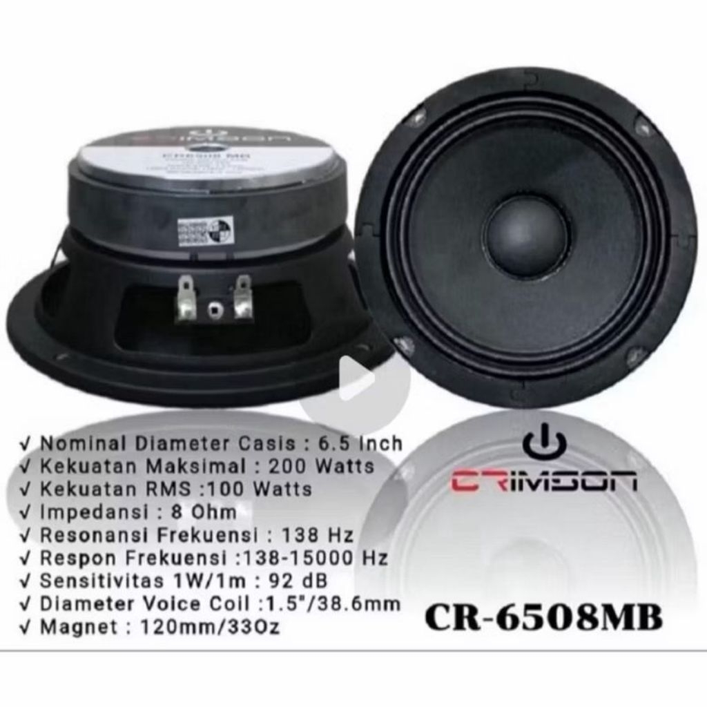 ￼speaker 6” Crimson CR 6508 MB/cr6508mb
