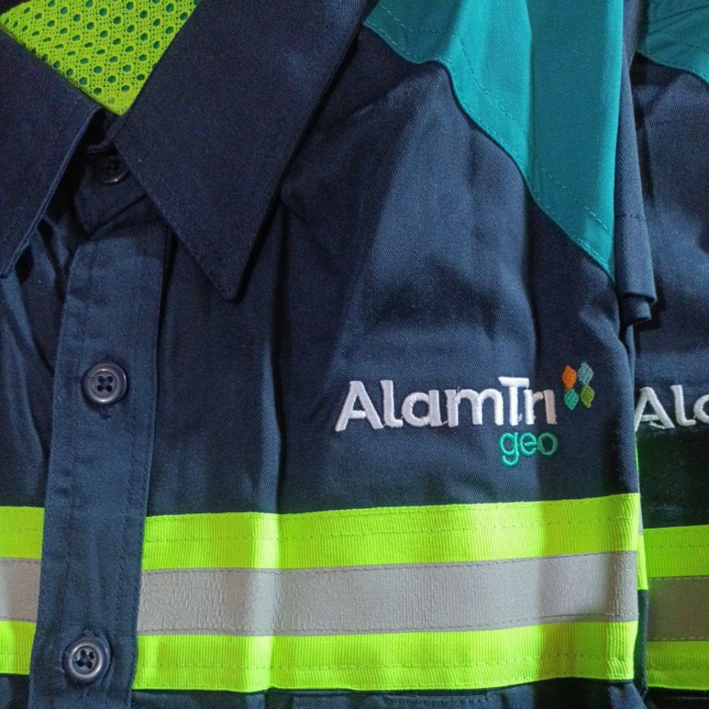 Baju kemeja seragam kerja tambang adaro energy