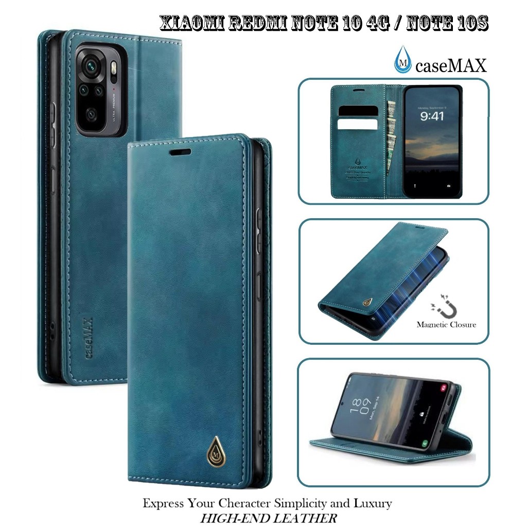 XIAOMI REDMI NOTE 10  / XIAOMI REDMI NOTE 10S FLIP COVER KULIT FLIP WALLET LEATHER-SARUNG BUKU DOMPE