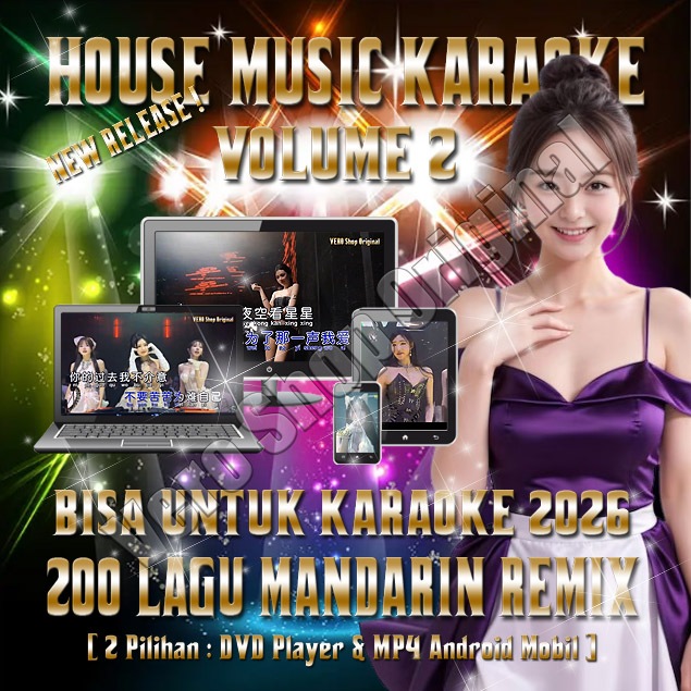 House Music Mandarin Karaoke 2026 Volume 2 Bisa Untuk Karaoke Ada 3 Varian DVD Player, Mp4 Karaoke &