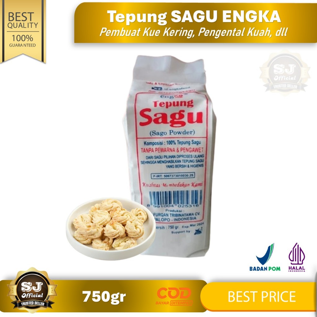 Tepung Sagu Asli ENGKA 750Gr - 100% Dari Pohon Sagu (Grosir)