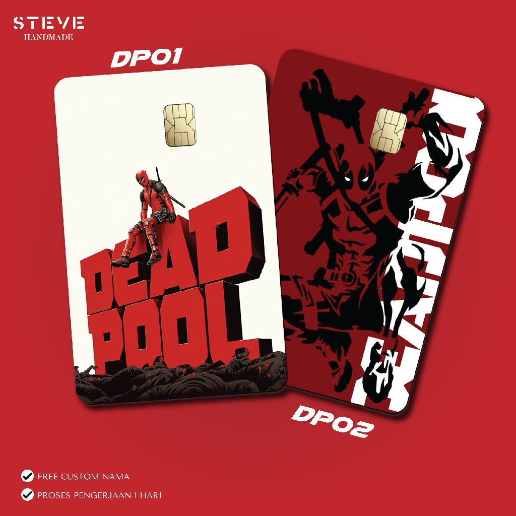 Flazz Gen 2 BCA Emoney Mandiri Deadpool Edition Custom Nama