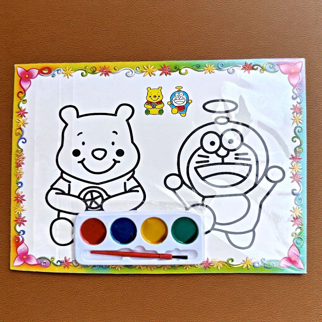 GROSIR MELUKIS CAT JUMBO (25x18 CM) MAINAN EDUKASI ANAK MEWARNAI GAMBAR LUKISAN CAT AIR - MAINAN ANA