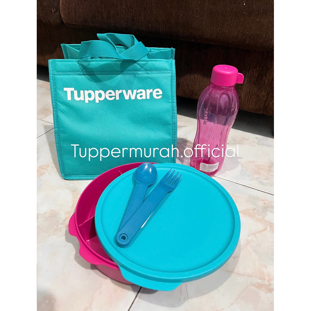 Tupperware Set Bekal Fit To Go 830ml FREE Botol dan TAS