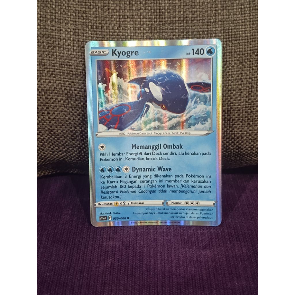 Kyogre R 030/068 ID Holo Original Pokemon Card TCG Kartu Pokemon Bahasa Indonesia FREE Sleeve