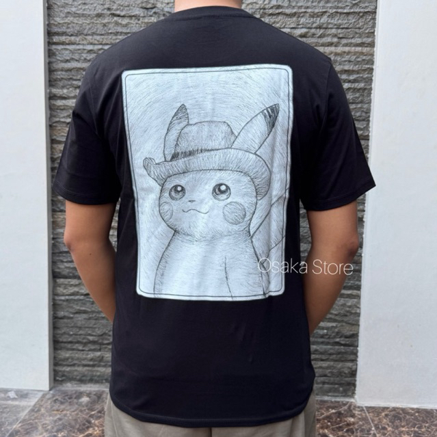 Baju Pokemon Pikachu Van Gogh Art Kaos Anime