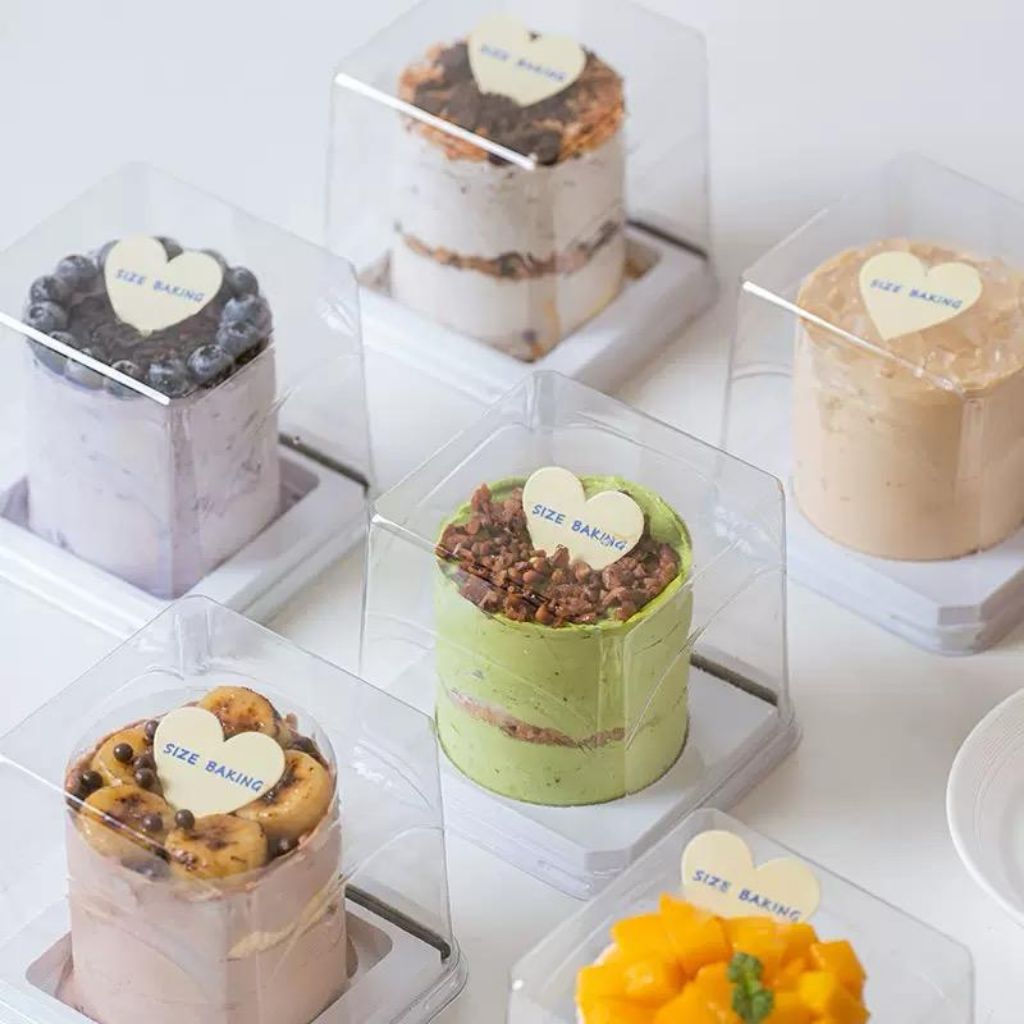 10pcs PREMIUM tray mika kue tart box dus mika kotak cake kue potong