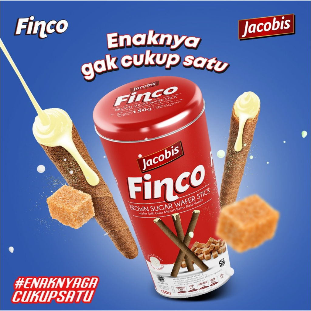 JACOBIS FINCO BROWN SUGAR WAFER STICK 250GR CEMILAN COKLAT LEZAT MANIS