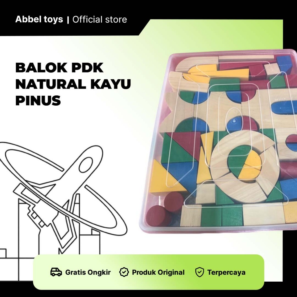 BALOK PDK Mini NATURAL KAYU PINUS