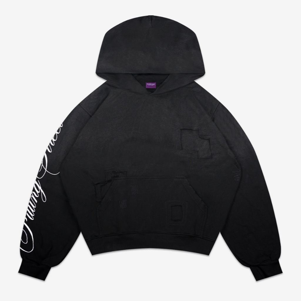 Hoodie Fitted Fillingstreet - Steat Black Wash