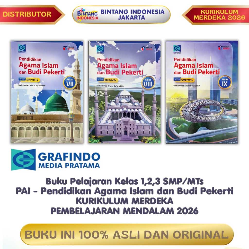Grafindo - PAI Pendidikan Agama Islam dan Budi Pekerti Kelas 1,2,3 SMP/MTs Kurikulum Merdeka 2026