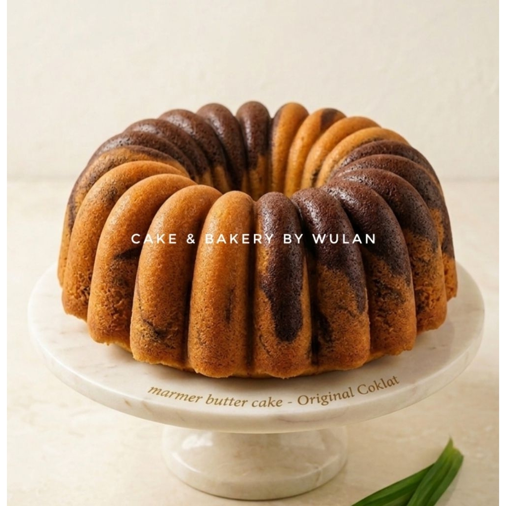 Marmer Butter Cake Original Coklat | Lembut Moist Premium Homemade | Kue Jadul Butter Cake