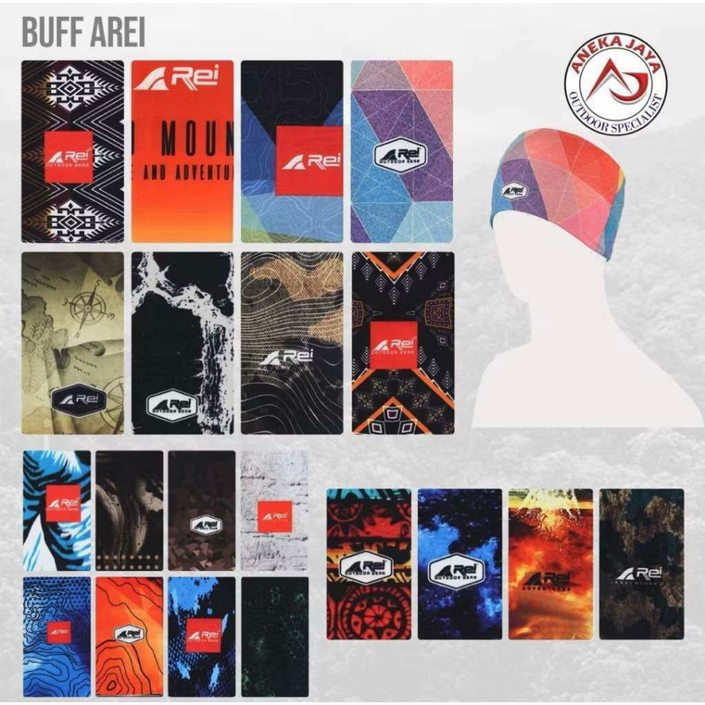 Bandana Buff AreI OriginaI Motif dan Polos