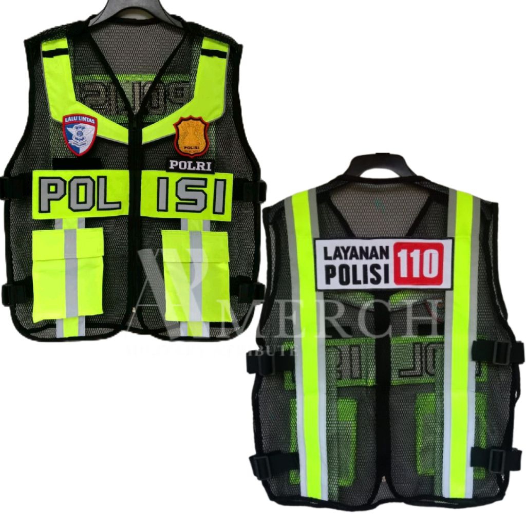 ROMPI POLISI LANTAS PREMIUM TERBARU 2026 BORDIR TIMBUL FREE NAMA