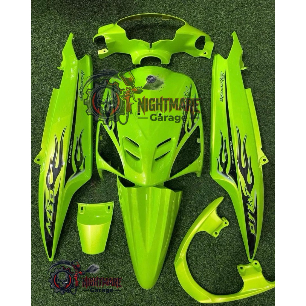 Full Body Halus Mio Sporty Hijau Stabilo Lembayung Gold