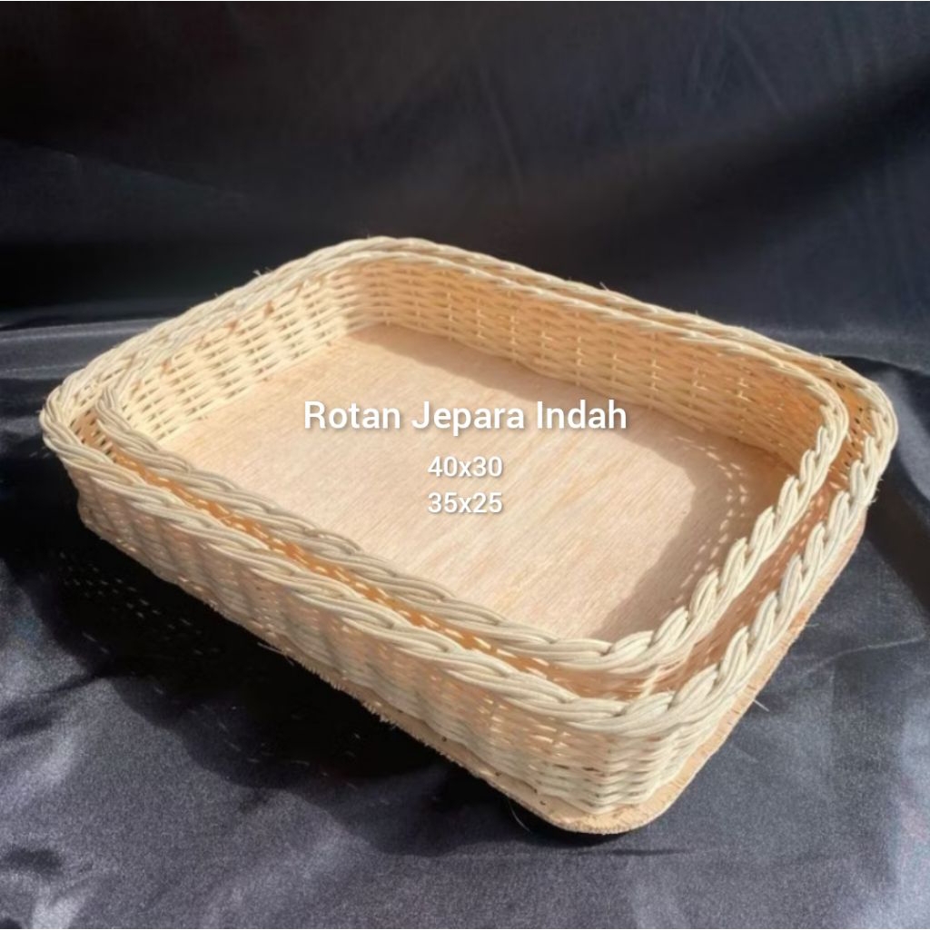 Keranjang Rotan Kotak isi 2pcs, jumbo+besar