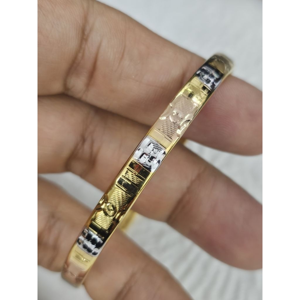 gelang keroncong jumbo 3 warna emas 70% 700 70 %