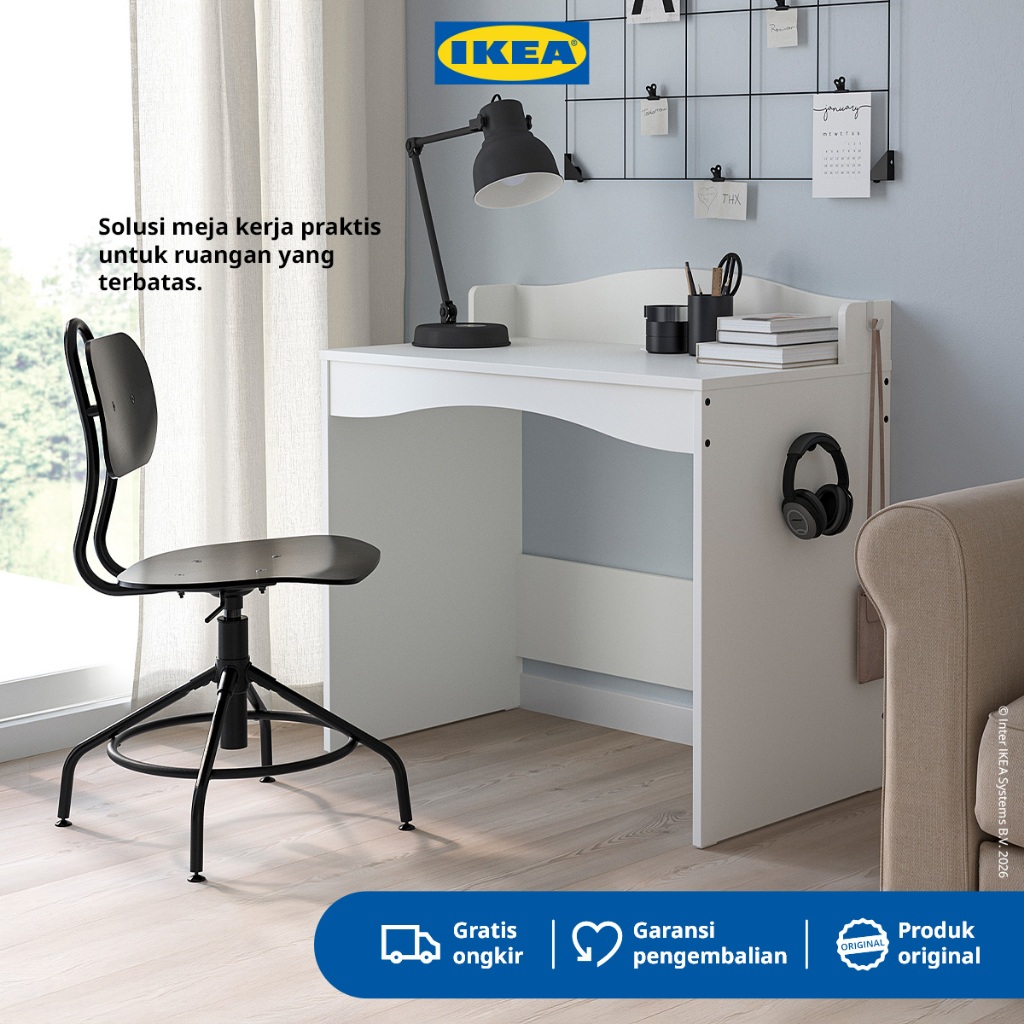 IKEA SMAGORA Meja Belajar Anak Berkualitas Putih 93x51 cm
