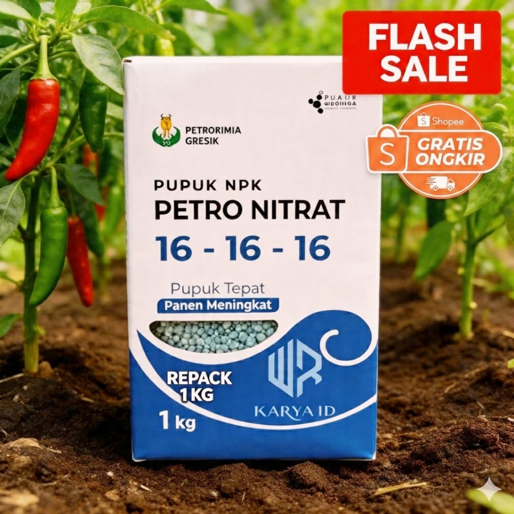 [ PROMO ] Pupuk NPK Petro Nitrat 16-16-16 - Maksimalkan Pertumbuhan dan Kualitas Tanaman