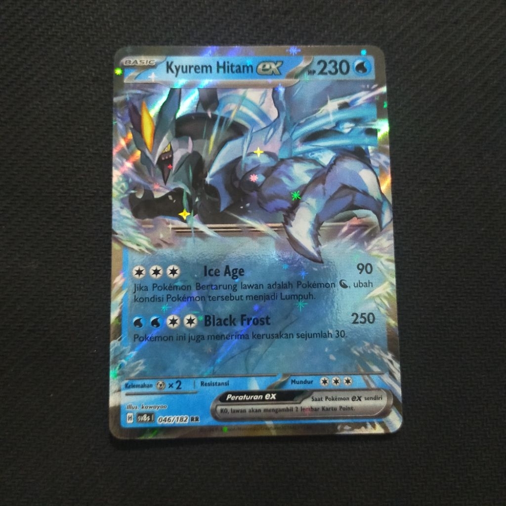 Kartu TCG Pokemon ID Original Kyurem Hitam ex sv8s 046/182