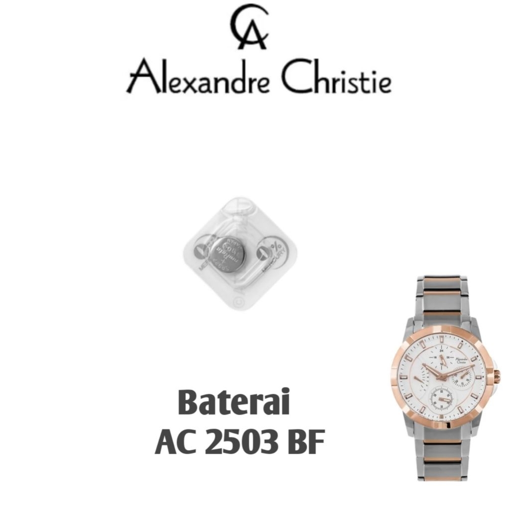 Baterai Original untuk Jam Tangan Alexandre Christie Type AC 2503 BF