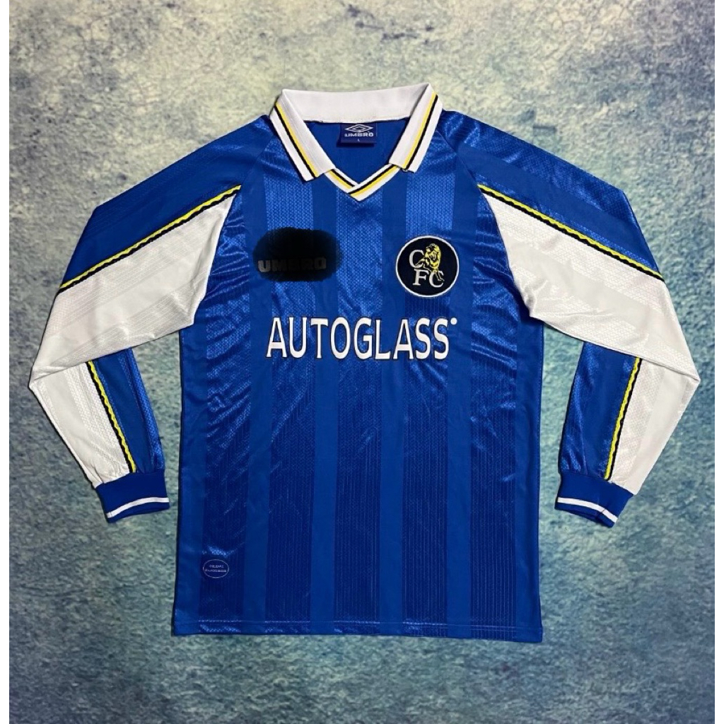 Jersey Kaos Baju Bola Chelsea Celsea Chelsi Cfc Home Away 3rd Third Biru Blue Blues Autoglass Retro 