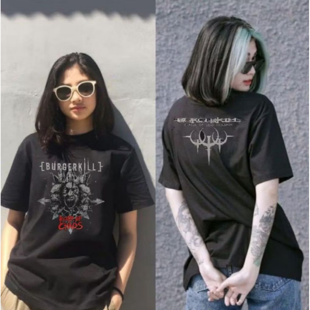 [GESER] Kaos Distro Band Metal Burgerkill -Baju-Cloting-Tshirt-Band-Bajudistro Kaos Seringai Lokal
